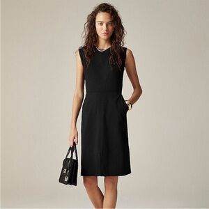 JCREW new resume dress Italian wool sheath suiting career black size 0P